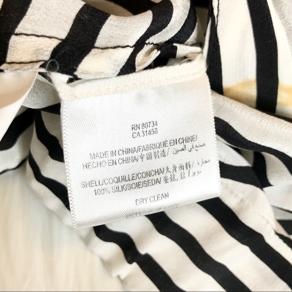 B C B G M A X A Z R I A : Striped Batwing Silk Top - Picture 8 of 8